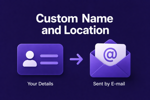 Done for you : Custom Name and Location | Send informations by e-mail after purchase