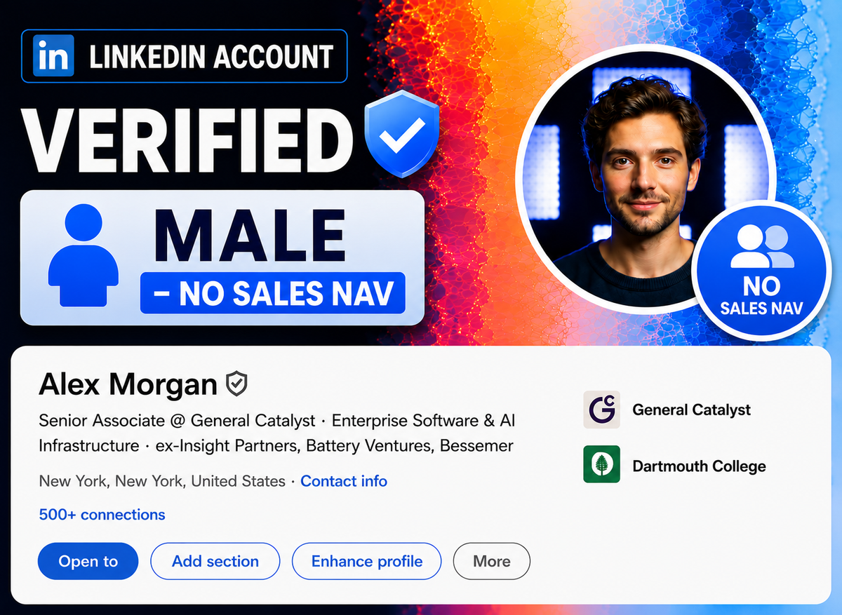 LinkedIn Account Verified (Male - No Sales Nav)