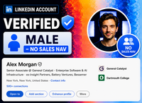 LinkedIn Account Verified (Male - No Sales Nav)