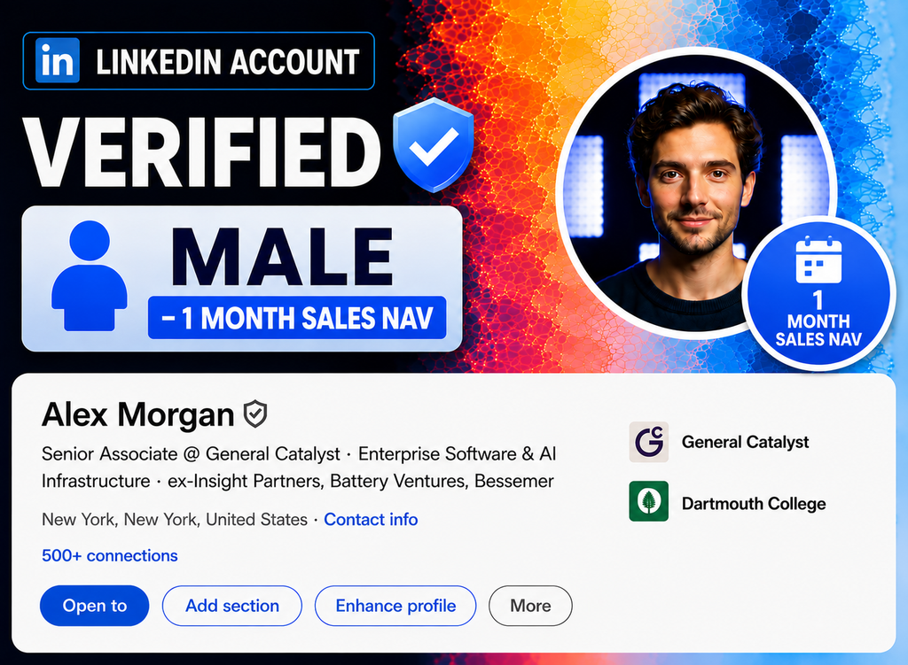 LinkedIn Account Verified (Male - 1 Month Sales Nav)