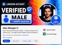 LinkedIn Account Verified (Male - 1 Month Sales Nav)