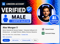 LinkedIn Account Verified (Male - 3 Months Sales Nav)