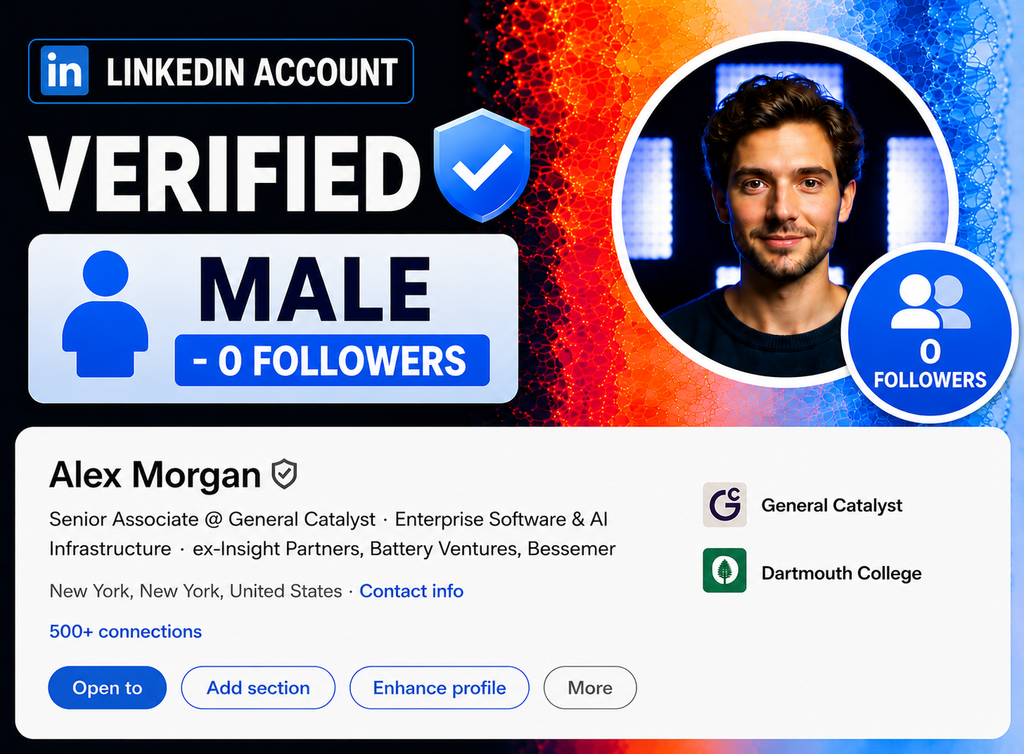 LinkedIn Account Verified (Male - 0 Followers)