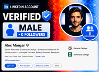 LinkedIn Account Verified (Male - 0 Followers)