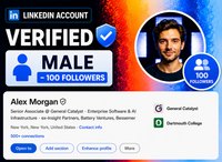 LinkedIn Account Verified (Male - 100 Followers)