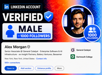 LinkedIn Account Verified (Male - 1000 Followers)