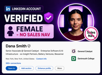 LinkedIn Account Verified (Female - No Sales Nav)