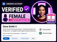 LinkedIn Account Verified (Female - 2 Months Sales Nav)